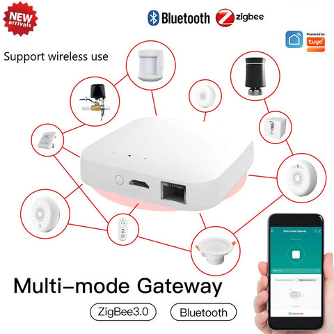 MOES Tuya ZigBee Smart Gateway Hub Smart Home Bridge Smart Life APP Wireless Remote Controller Works with Alexa Google Home