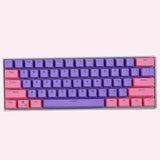 61 Key Set PBT Keycaps Ansi 60% Computer Gamer Mechanical Keyboard Cap Backlight OEM Miami DOLCH GK61 SK61 Anne pro 2 RK61 K617