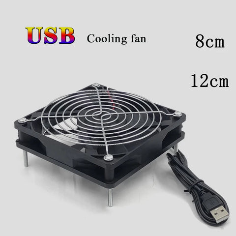 8/12cm 5V USB Powered Computer PC Case Fan For Receiver DVR Xbox TV Box Router Silent Chassis Cooler