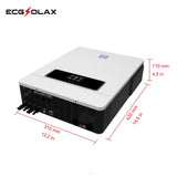 ECGSOLAX 8.2KW 10.2KW Hybrid Solar Inverter 48V 230VA MPPT 160A/180A Charging Controller PV Max 500VDC Pure Sine Wave Inverter