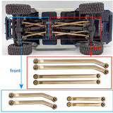 AXSPEED Brass High Clearance Link Rod Set for Axial SCX24 Deadbolt JEEP Gladiator Wrangler Bronco Chevrolet 1/24 RC Crawler Car