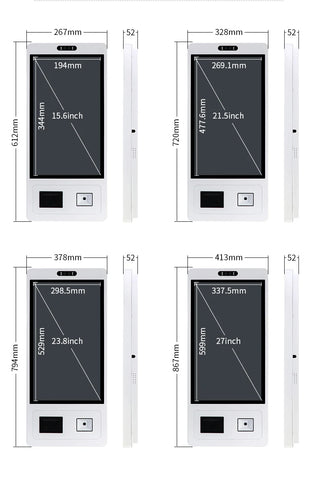 TouchWo 27 32 inch Windows/Android OS Capacitive Touch Screen Pc Touchscree Self Service Ticket/Payment/Ordering Kiosk