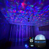 LED Starry Galaxy Projector Light RGB Smart Remote Control Star Aurora Lamp KTV USB Powered Auto Rotating for Home Bedroom Decor