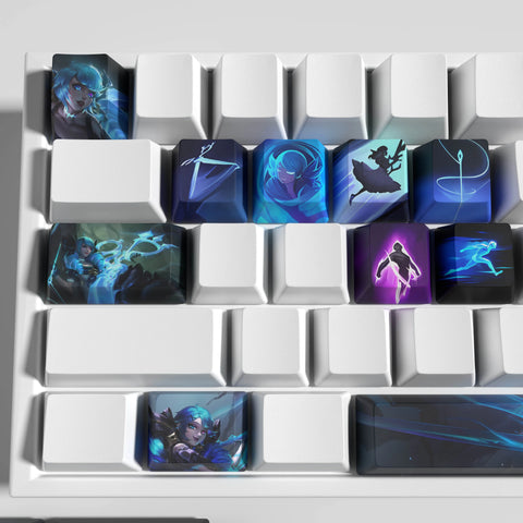 gwen keycaps League of Legends gwen keycaps  game keycaps OEM Profile 12keys PBT dye sub keycaps