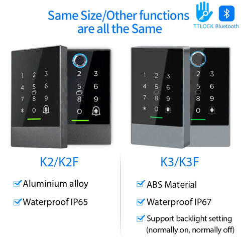 TTLOCK K3/K3F Fingerprint Access Control Door System Opener for Intercom Nfc Bluetooth Electric Gate Keypad 13.56Mhz RFID Card