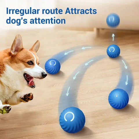 Smart Dog Toy Ball Automatic Electronic Interactive Training Pet Toy Gravitational Moving Ball Rechargeable Active Rolling Ball