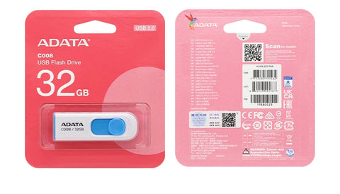 USB 2.0 ADATA C008 USB Flash Drive 16GB 32GB 64GB High Speed Mini U Disk Pen Drive USB KEY Memory Stick CLASSIC pendrive