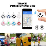 Dog Paw Shape Mini Smart GPS Tracker Keys Finder Locator Bluetooth Anti Lost Alarm Sensor Device Tracker For Kids Pets Luggage