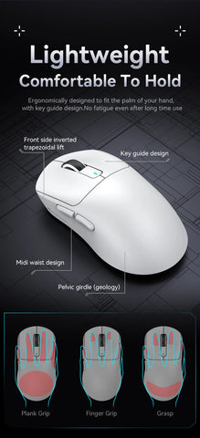 Attack Shark X3 Wireless Mouse ,Macro Gaming  Mouse, 49g Lightweight Mouse,PixArt PAW3395 650IPS 26000dpi,mouse pad/PC/laptop