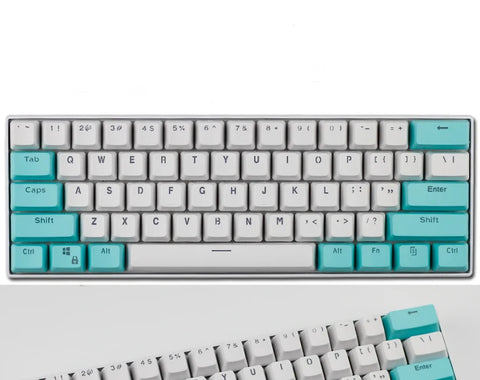 61 Key Set PBT Keycaps Ansi 60% Computer Gamer Mechanical Keyboard Cap Backlight OEM Miami DOLCH GK61 SK61 Anne pro 2 RK61 K617