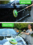 Rotating Car Wash Mop Cleaning Brush Head Auto Supplies Three-Section Telescopic Roof Window Cleaning Maintenance accessories