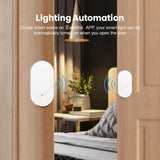 Smart Zigbee Door & Window Magnetic Sensor For Monitoring Open/Closed Status, App Remote Alarm Ideal For Home Security Detection