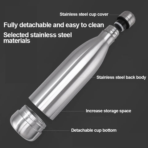 Secret Hidden Safe Steel Water Bottle Safe Money Box Secret Stash Spot Can Hidden Safes Storage Compartment for Cards Keys Cash