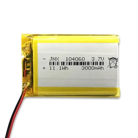 Lipo 104060 3000mAh 3.7V Polymer Lithium Battery for Humidifiers Gps Navigation Devices Smart Wearable Locator Bluetooth Speaker