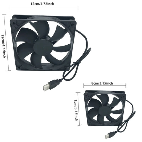 8/12cm 5V USB Powered Computer PC Case Fan For Receiver DVR Xbox TV Box Router Silent Chassis Cooler