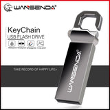 WANSENDA Waterproof USB Flash Drive Metal Pendrive 8GB 16GB 32GB 64GB 128GB Portable USB2.0 Memory Stick Flashdisk