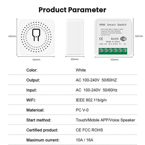 Tuya Mini 16A WiFi Switch