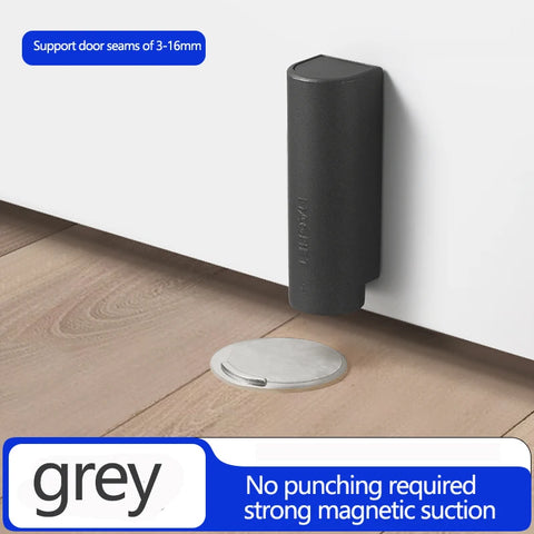 Door stop magnetic Door stopper Milk white black nail free Door base door hardware close prevention door closer Bumper block