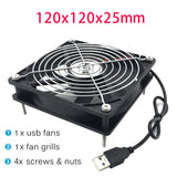 8/12cm 5V USB Powered Computer PC Case Fan For Receiver DVR Xbox TV Box Router Silent Chassis Cooler