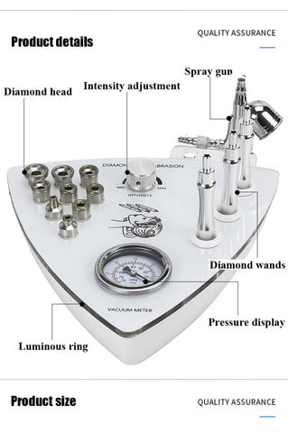 Diamond Dermabrasion Facial Peeling Microdermabrasion Water Sprayer Beauty Machine Vacuum Face Clean Skin Rejuvenation