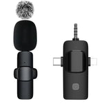 Basix Wireless Lavalier Microphone Audio Recording Mini Replaceable Windproof Wool Microphone for iPhone16 Shoot vlog YouTube