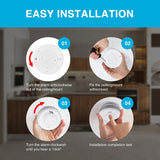 Built-in 10 Year Battery Smoke Detector WiFi Function Tuya Smart Home Parlor Child Room Kitchen Shop Fire Sound Alarm Sensor