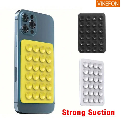 Silicone Suction Phone Case Mount Non Slip Suction Cup Phone Stand Mixed Color Silicone Phone Holder for Selfies and Videos