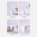 Mini humidifier USB home desktop small mute humidifier aromatherapy air humidifier with LED night light 250ML