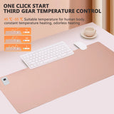 80*33cm Solid-Color Heated Mouse Pad Fast Heating Non-slip Mouse Mat For Laptops Computer