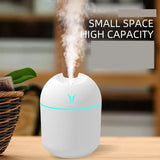 Mini humidifier USB home desktop small mute humidifier aromatherapy air humidifier with LED night light 250ML