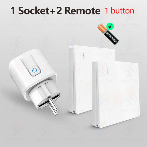 Smart Home Wireless Remote Control Socket Switch 16A EU FR Plug Electrical Outlet for Remote ON OFF Household Appliance/Light