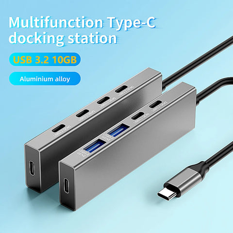 10Gbps 3.2 Gen2 USB C Hub 4-Port  USB Splitter Adapter for Laptop Accessories MacBook Air/Pro IPhone 15/15 Pro/15 Pro Max