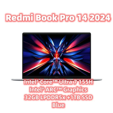 Xiaomi Redmi Book Pro 14 Laptop 2024 Intel Core Ultra 5 125H/Ultra 7 155H 16G/32GB DDR5+512G/1TB SSD 2.8K 14" 120Hz Notebook