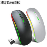 Wireless Mouse RGB Rechargeable Mice Wireless Computer Mause LED Backlit Ergonomic Gaming Mouse For Laptop PC