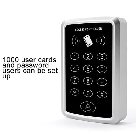 125KHz RFID Access Control Keypad EM Card Reader Support 1000 Users Door Access Control System Door Lock Opener Keyboard System