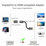 4K 1080P DisplayPort to HDMI-Compatible Adapter DP Male to Female HD TV HDMI-Compatible Video Audio Cable for PC TV Laptop