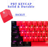 61 Key Set PBT Keycaps Ansi 60% Computer Gamer Mechanical Keyboard Cap Backlight OEM Miami DOLCH GK61 SK61 Anne pro 2 RK61 K617