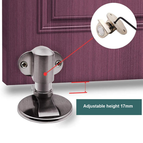 1-5pcs Adjustable Door Stop Punch-free Magnetic Door Stopper Zinc Alloy Anti-collision Door Holder Hidden Doorstop Door Hardware