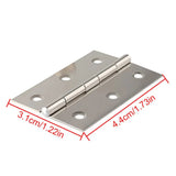 10pcs Stainless Steel Door Hinges Cabinet Doors Windows Wooden Box Flat Hinge Home Furniture Hardware Accessories