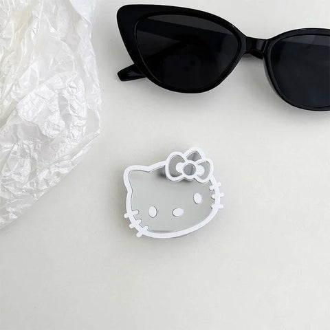 Sanrio Hello Kitty Phone Airbag Holder Mirror Colored Retractable Phone Stander Stretchable Desktop Holder Back Sticker Gifts