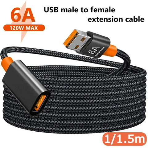 1.5m 6A USB 3.0 Extension Cable Female To Male Extender Cord High Speed Transmission Data Cable for Computer Camera TV Cable