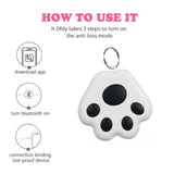 Dog Paw Shape Mini Smart GPS Tracker Keys Finder Locator Bluetooth Anti Lost Alarm Sensor Device Tracker For Kids Pets Luggage