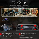 4K Car DashCam 3840*2160P DVR GPS Track WIFI APP Dual Lens Rearview Mirror HDR Night Vision Auto Video Recorder 2K Rear Camera