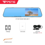 PSTIG XS5 HD 1080P 4.5 Inch Mirror Recorder Mirror Car Dash Cam Dual Lens Video Black Box Car DVR Dash Camera Loop Recording