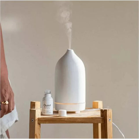 Ceramic Fragrance Diffuser Automatic Small Humidifier Hotel Air Fresher Essential Oil Diffuser Timing Colorful Lights