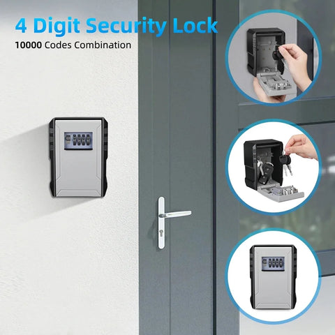 ELECTOP Wall Mount Safe Box Metal Material Password Key Lock Storage Box No Key for Home Office Security-Protection coffre fort