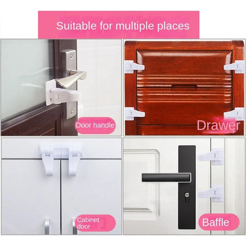 Door Lever Child Lock Cabinet Locks Baby Proofing Door Locks Deter Kids Opening Handle Baby Safety Equipment