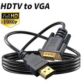 HD 1080P HDMI-Compatible to VGA Cable Converter Adapter For Computer Laptop Projector Monitor Laptop PC TV Displayer XBox PS4