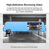 PSTIG XS5 HD 1080P 4.5 Inch Mirror Recorder Mirror Car Dash Cam Dual Lens Video Black Box Car DVR Dash Camera Loop Recording