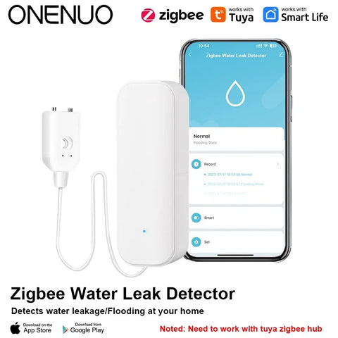 WiFi or Zigbee Water Leak Sensor Tuya Alarm Flood Leak Detector Smart Home Life APP Water Alert Overflow Alarm Security System